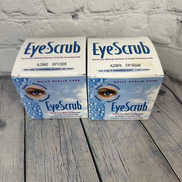 2-Alcon Eye Scrub Sterile Eye Makeup Remover Eyelid Cleansing Pads 30ct - Picture 1 of 1